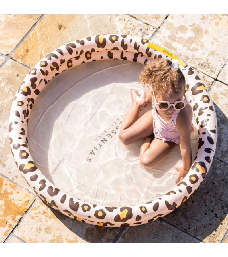 SWIM ESSENTIALS Φουσκωτή πισίνα Ø100εκ. με δύο αεροθαλάμους για μωρά από 1 έτους - Beige Leopard SWE-2020SE128