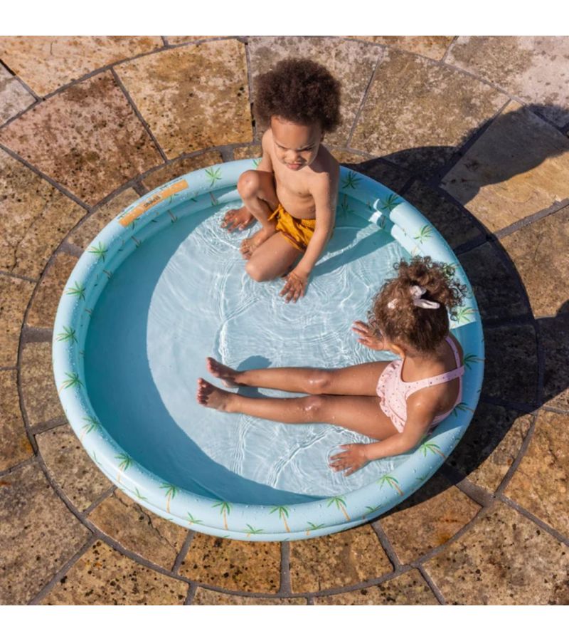 SWIM ESSENTIALS Φουσκωτή πισίνα Ø100εκ. με δύο αεροθαλάμους για μωρά από 1 έτους - Palm Tree SWE-2020SE158