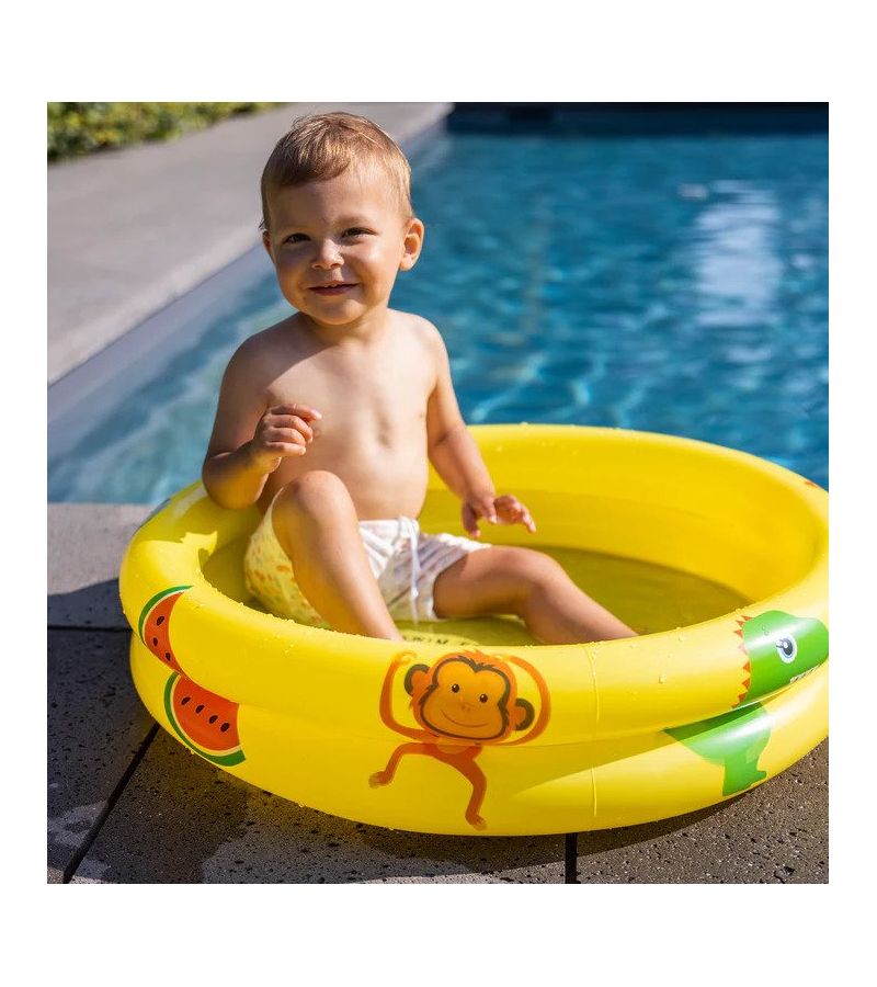 SWIM ESSENTIALS Φουσκωτή πισίνα Ø60εκ. με δύο αεροθαλάμους για μωρά από 0 μηνών - Yellow SWE-2020SE29