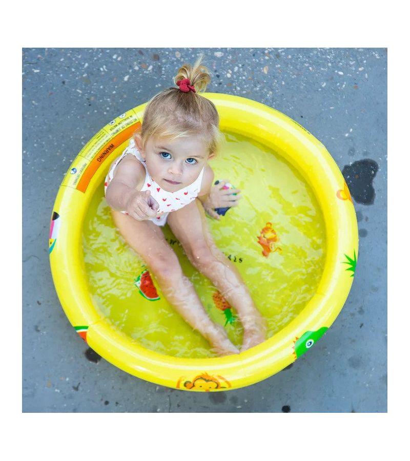 SWIM ESSENTIALS Φουσκωτή πισίνα Ø60εκ. με δύο αεροθαλάμους για μωρά από 0 μηνών - Yellow SWE-2020SE29
