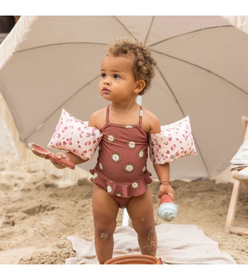 SWIM ESSENTIALS Μπρατσάκια για παιδιά από 0-2 ετών Old Pink Leopard SWE-2020SE496