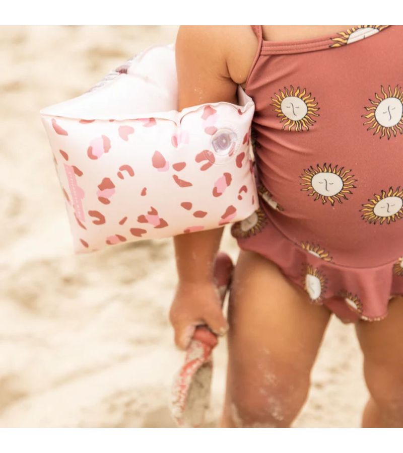 SWIM ESSENTIALS Μπρατσάκια για παιδιά από 0-2 ετών Old Pink Leopard SWE-2020SE496