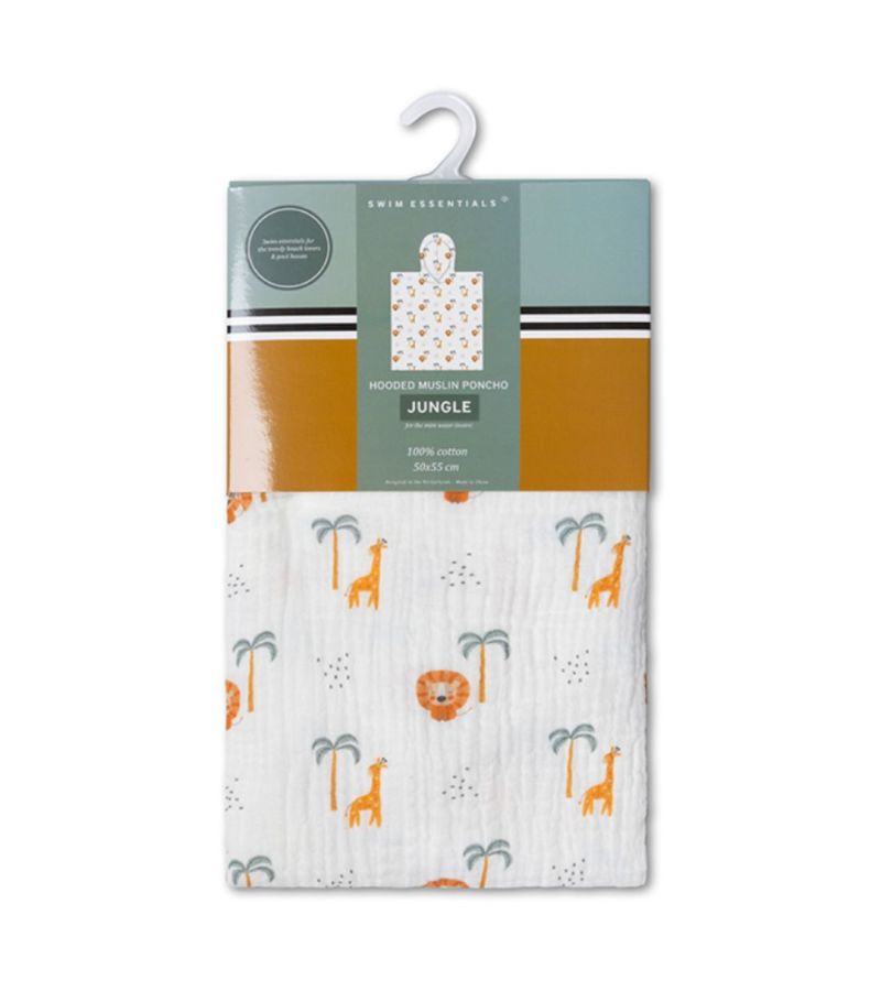 SWIM ESSENTIALS Luxe Πετσέτα Πόντσο Muslin 50x55 -Jungle SWE-2023SE1350