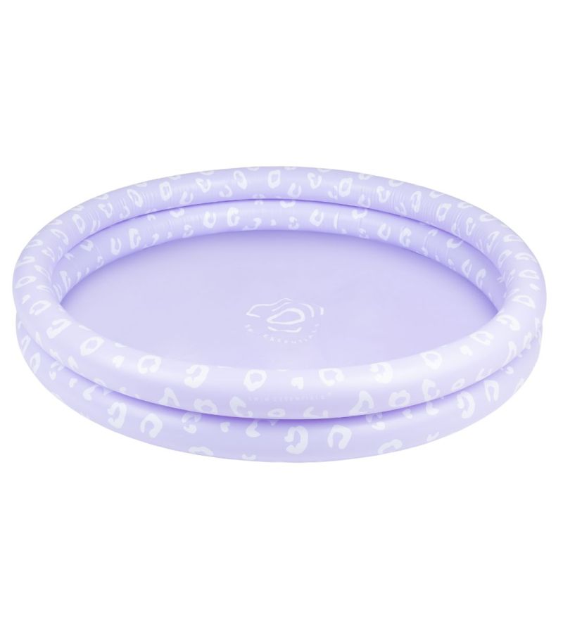 SWIM ESSENTIALS Φουσκωτή πισίνα Ø100εκ. με δύο αεροθαλάμους για μωρά από 1 έτους - Lila Leopard SWE-2023SE922
