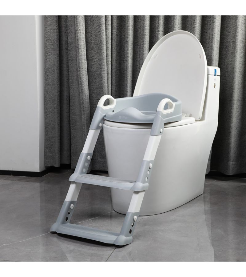 Εκπαιδευτικό στεφάνι τουαλέτας με σκαλάκια X-TREME BABY Grey XT312