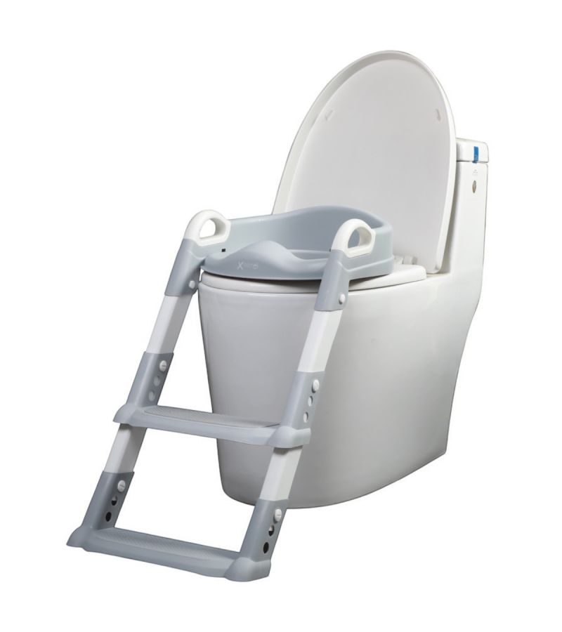 Εκπαιδευτικό στεφάνι τουαλέτας με σκαλάκια X-TREME BABY Grey XT312