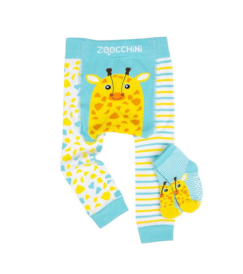 ZOOCCHINI Crawler Pants & Socks Set – Giraffe