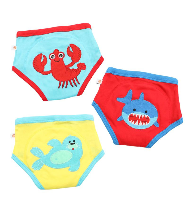 ZOOCCHINI Εκπαιδευτικά Βρακάκια Ocean Pals 3τμχ