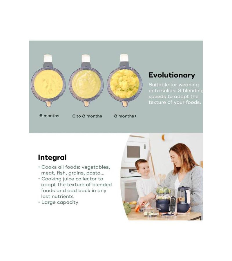 Ατμομάγειρας BABYMOOV 6in1 Nutribaby (+) XL + recipe book 500Watt A001127