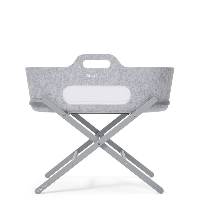 SNUZ ΚΑΛΑΘΟΥΝΑ SNUZBASKIT LIGHT GREY & ΞΥΛΙΝΗ ΒΑΣΗ DOVE GSFSB001AA