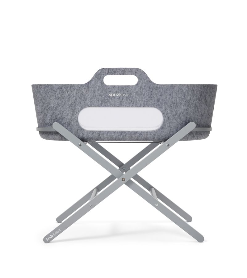 SNUZ ΚΑΛΑΘΟΥΝΑ SNUZBASKIT DARK GREY & ΞΥΛΙΝΗ ΒΑΣΗ DOVE GSFSB001BA