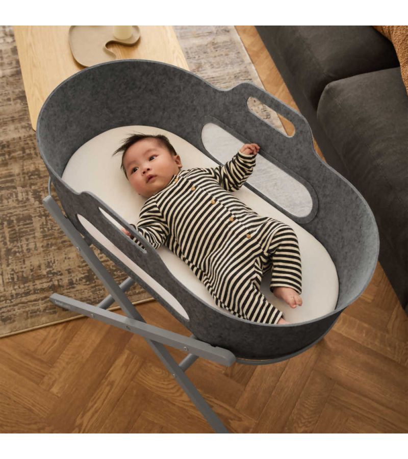 SNUZ ΚΑΛΑΘΟΥΝΑ SNUZBASKIT DARK GREY & ΞΥΛΙΝΗ ΒΑΣΗ DOVE GSFSB001BA