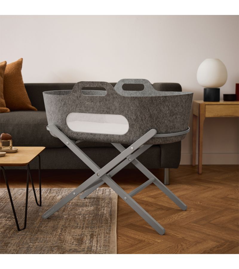 SNUZ ΚΑΛΑΘΟΥΝΑ SNUZBASKIT DARK GREY & ΞΥΛΙΝΗ ΒΑΣΗ DOVE GSFSB001BA