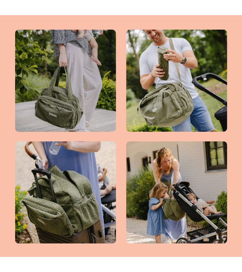 DOOMOO FLUFFY DIAPER BAG KAKHI - ΤΣΑΝΤΑ ΑΛΛΑΞΙΕΡΑ DMFY02