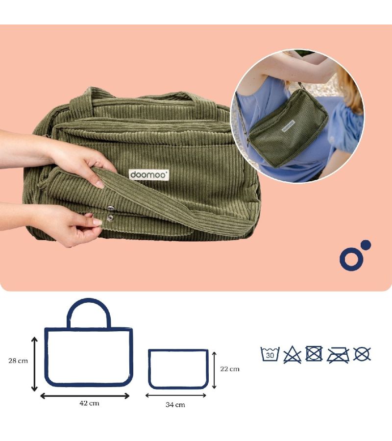 DOOMOO FLUFFY DIAPER BAG KAKHI - ΤΣΑΝΤΑ ΑΛΛΑΞΙΕΡΑ DMFY02