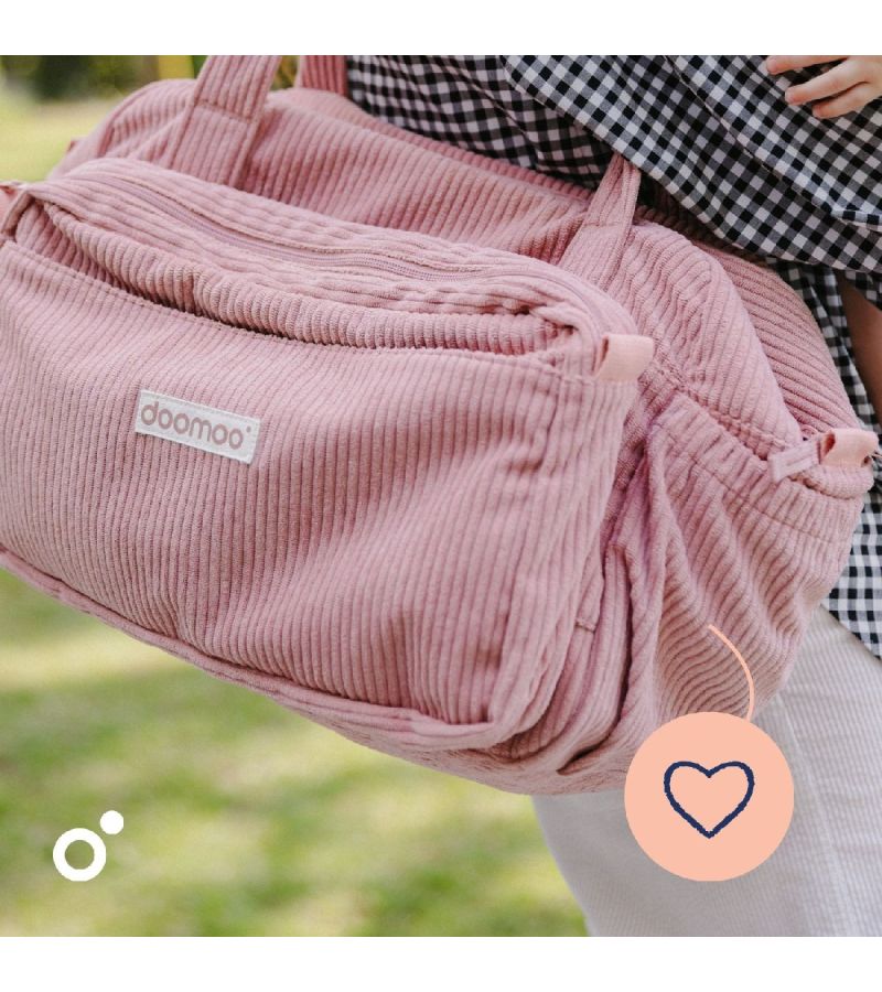 DOOMOO FLUFFY DIAPER BAG PINK - ΤΣΑΝΤΑ ΑΛΛΑΞΙΕΡΑ DMFY03