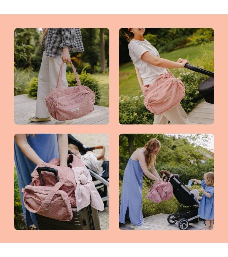 DOOMOO FLUFFY DIAPER BAG PINK - ΤΣΑΝΤΑ ΑΛΛΑΞΙΕΡΑ DMFY03