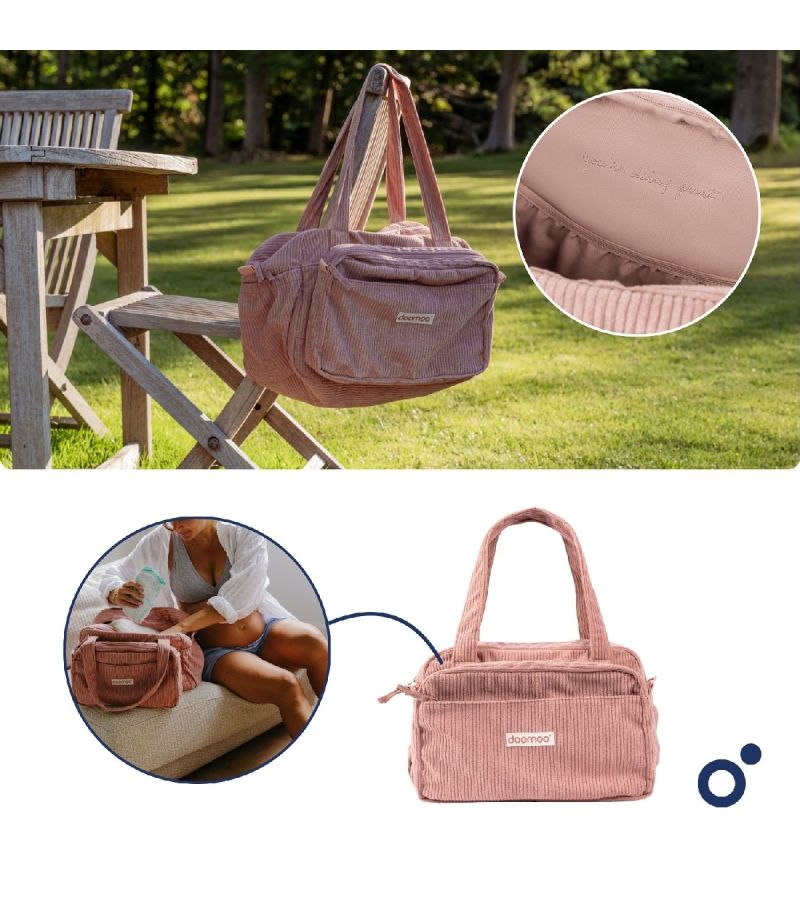 DOOMOO FLUFFY DIAPER BAG PINK - ΤΣΑΝΤΑ ΑΛΛΑΞΙΕΡΑ DMFY03