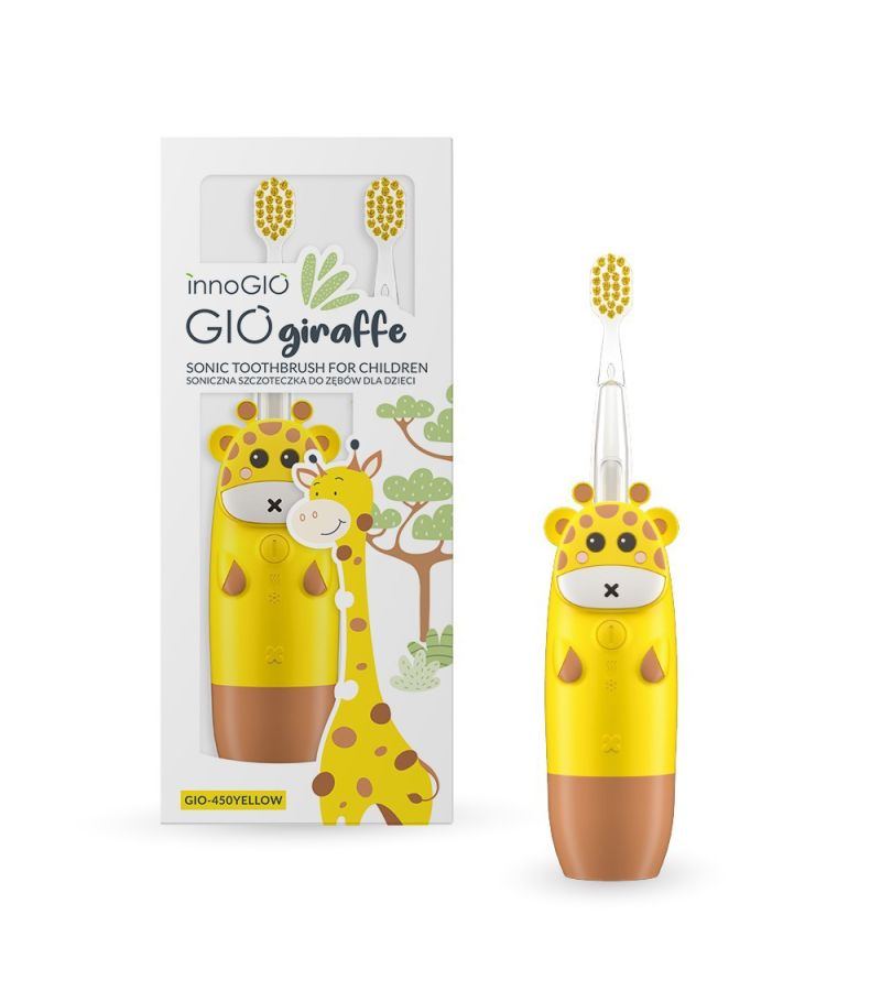 INNOGIO SONIC ΠΑΙΔΙΚΗ ΗΛΕΚΤΡΙΚΗ ΟΔΟΝΤΟΒΟΥΡΤΣΑ GIOGIRAFFE YELLOW GIO450Y