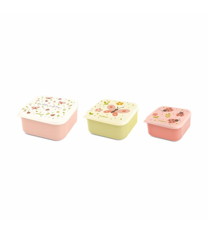 MINILAND ΠΑΙΔΙΚΟ ΣΕΤ ΔΟΧΕΙΩΝ SNACKBOX-3 BUTTERFLY ML89712