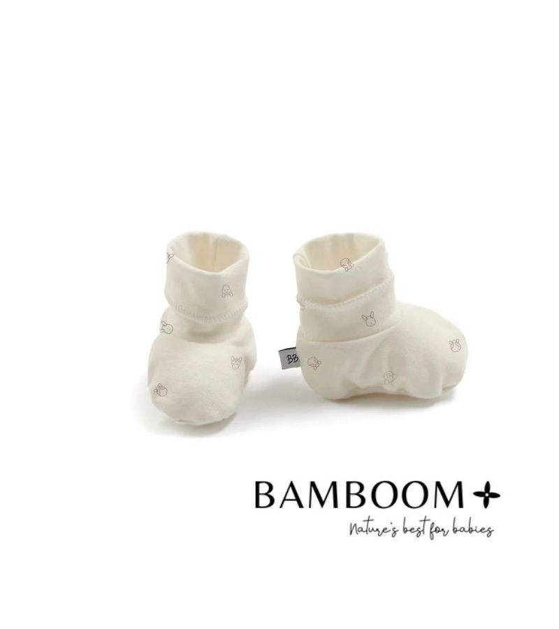 Βρεφικά καλτσοπαντοφλάκια για νεογέννητο από ύφασμα μπαμπού BAMBOOM Animal Friends 108-236