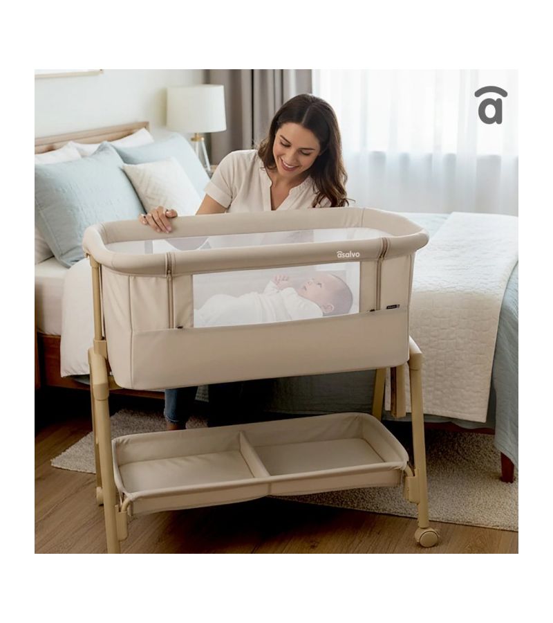Βρεφικό Λίκνο ASALVO Bedside Beige AS24251 