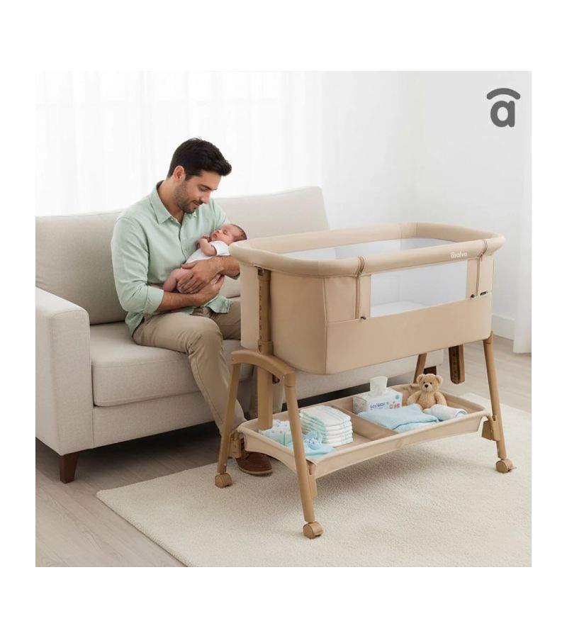 Βρεφικό Λίκνο ASALVO Bedside Beige AS24251 