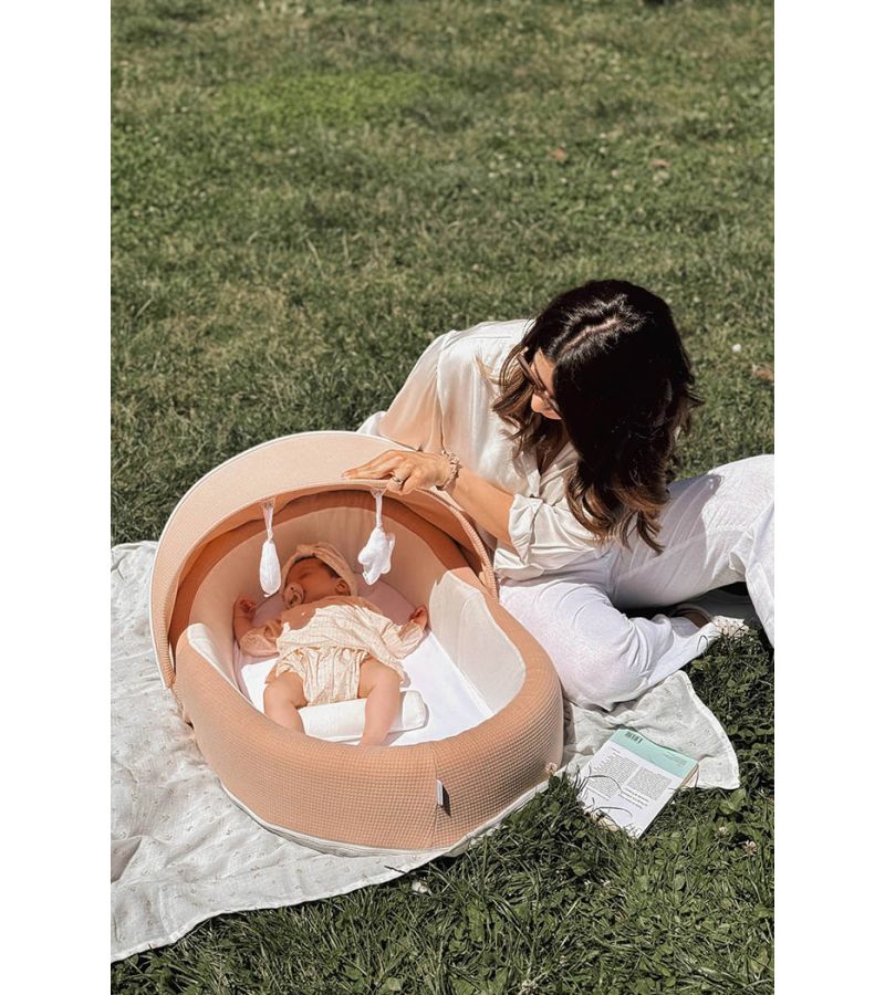 BAMBOOM Φωλιά με τσάντα ταξιδίου 90x56cm Airflow 2.0 Neutral Pink 47