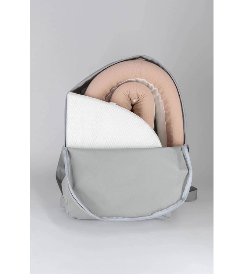 BAMBOOM Φωλιά με τσάντα ταξιδίου 90x56cm Airflow 2.0 Neutral Pink 47