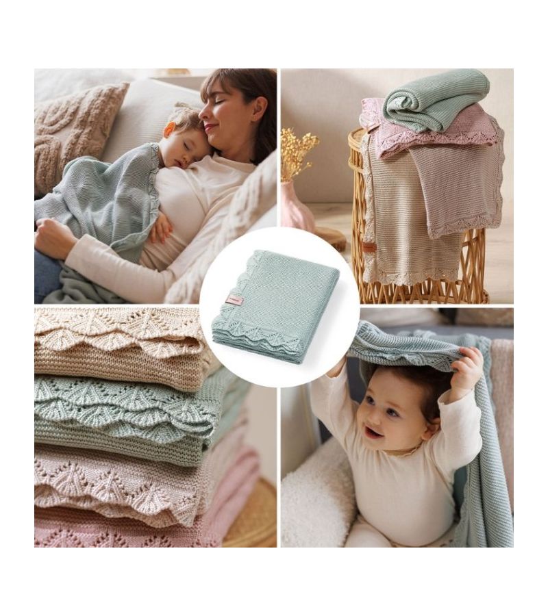 Βρεφική κουβέρτα από μπαμπού BABYONO Green 75x100 BN1674/04