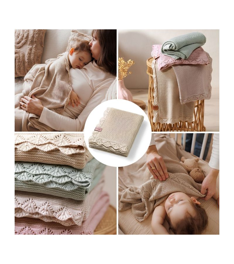 Βρεφική κουβέρτα από μπαμπού BABYONO Beige 75x100 BN1674/02