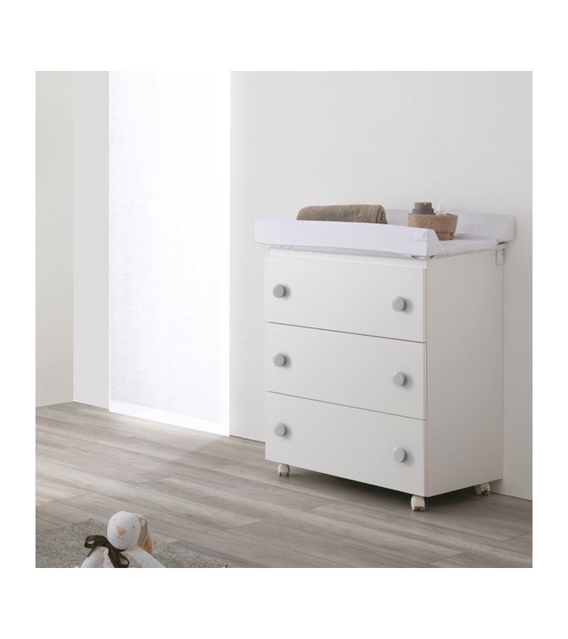 Μπανάκι - αλλαξιέρα PALI Win Bianco-Tortora 76x45x90cm