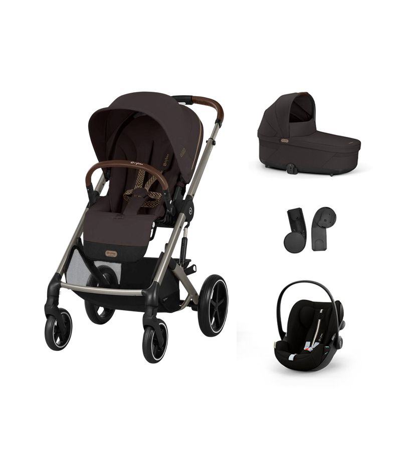 CYBEX Πολυκαρότσι 3in1 Balios S Lux TPE Chocolate Brown με κάθισμα Cloud G i-size Plus Moon Black