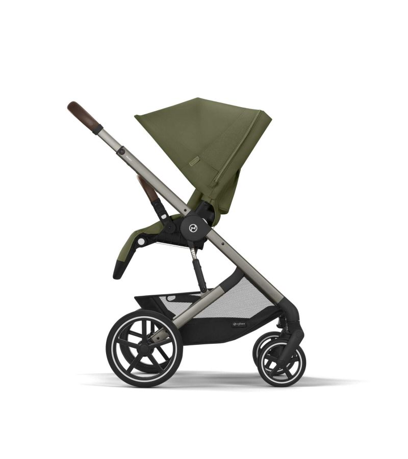 CYBEX Πολυκαρότσι 3in1 Balios S Lux Taupe Frame Moss Green με κάθισμα Cloud G i-size Plus Almond Beige με Βάση Isofix Base G