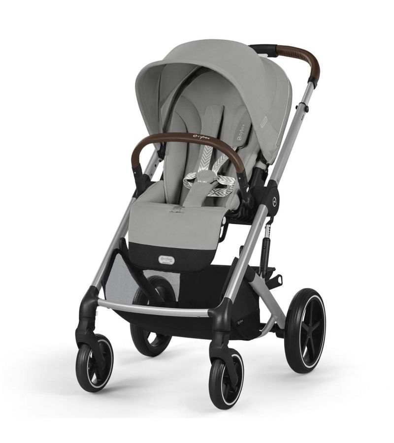 CYBEX Πολυκαρότσι 3in1 Balios S Lux Silver Frame Stone Grey με κάθισμα Cloud G i-size Plus Stone Grey με Βάση Isofix Base G