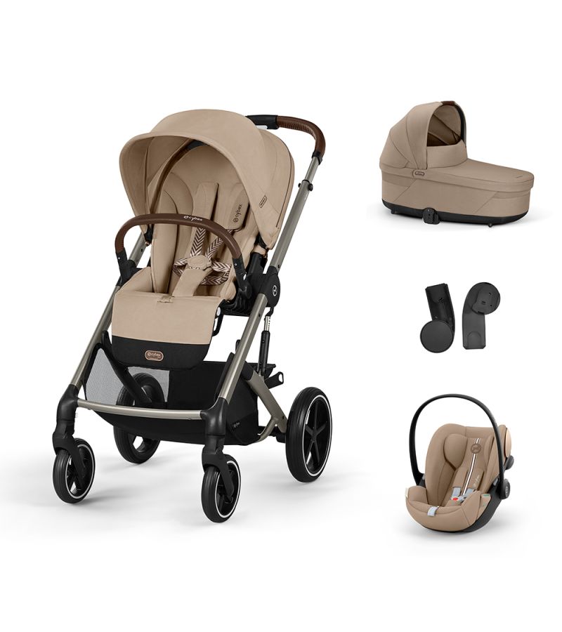 CYBEX Πολυκαρότσι 3in1 Balios S Lux TPE Almond Beige με κάθισμα Cloud G i-size Plus Almond Beige