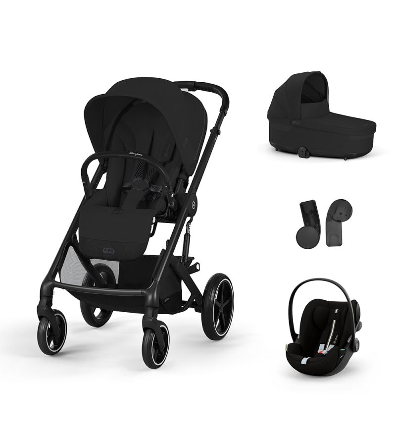 CYBEX Πολυκαρότσι 3in1 Balios S Lux BLK Moon Black με κάθισμα Cloud G i-size Plus Moon Black
