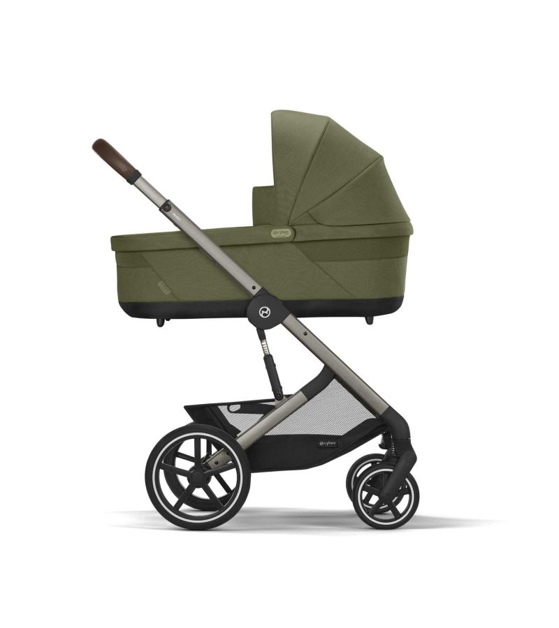 CYBEX Πολυκαρότσι 3in1 Balios S Lux TPE Moss Green με κάθισμα Cloud G i-size Plus Moon Black