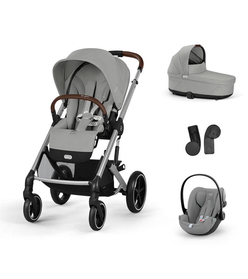 CYBEX Πολυκαρότσι 3in1 Balios S Lux  SLV Stone Grey με κάθισμα Cloud G i-size Plus Stone Grey