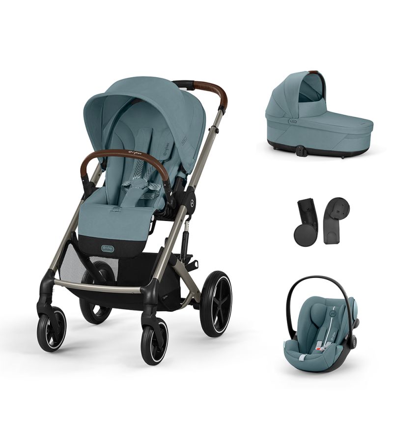 CYBEX Πολυκαρότσι 3in1 Balios S Lux TPE Stormy Blue με κάθισμα Cloud G i-size Plus Stormy Blue