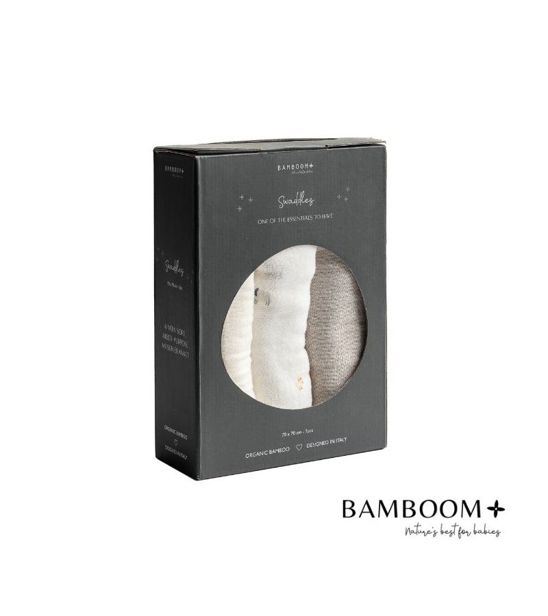 Μουσελίνες 3τμχ από οργανικό μπαμπού BAMBOOM Farm Buddies 70x70cm 930-135