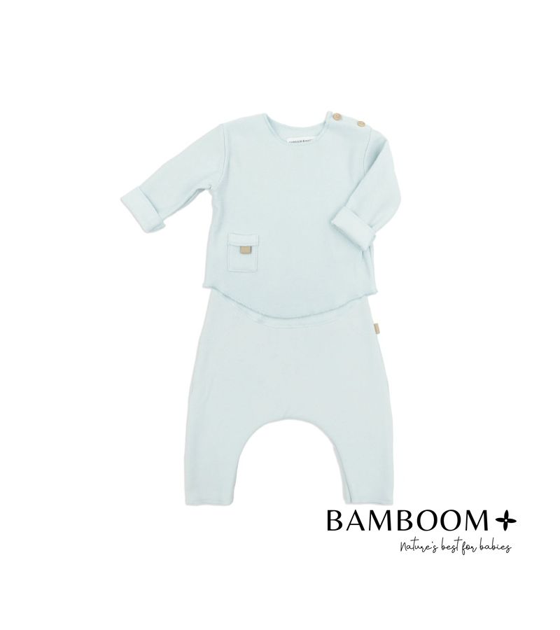 BAMBOOM σετάκι από ύφασμα μπαμπού Sky Grey 320TE00013