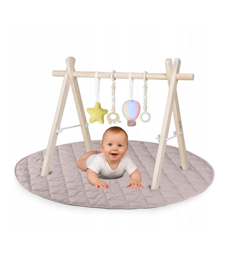 Lionelo Anis Set Ξύλινο Γυμναστήριο με Χαλάκι & Παιχνίδια
