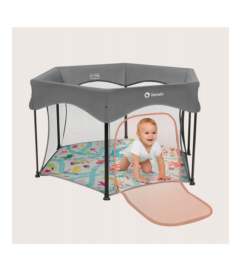 Lionelo Roel Πάρκο 135X135 Gray Multicolour