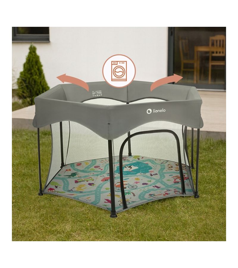 Lionelo Roel Πάρκο 135X135 Gray Multicolour