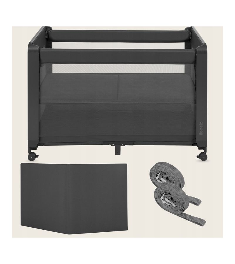 Lionelo Patty – Παιδικό λίκνο & παρκοκρέβατο 5-σε-1 Gray Graphite