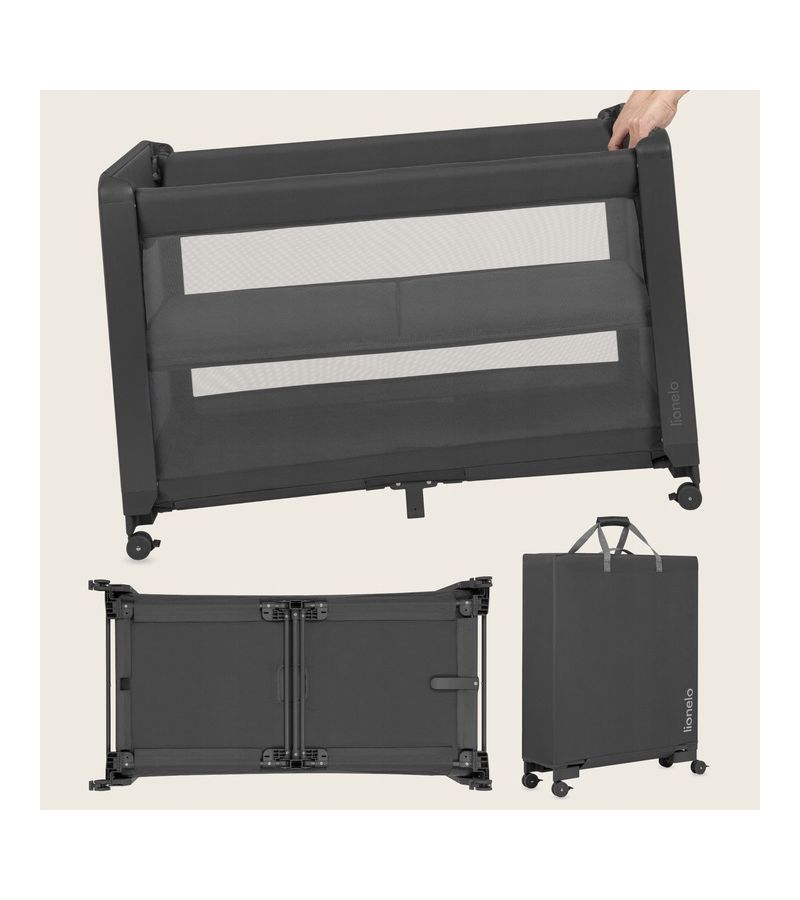 Lionelo Patty – Παιδικό λίκνο & παρκοκρέβατο 5-σε-1 Gray Graphite