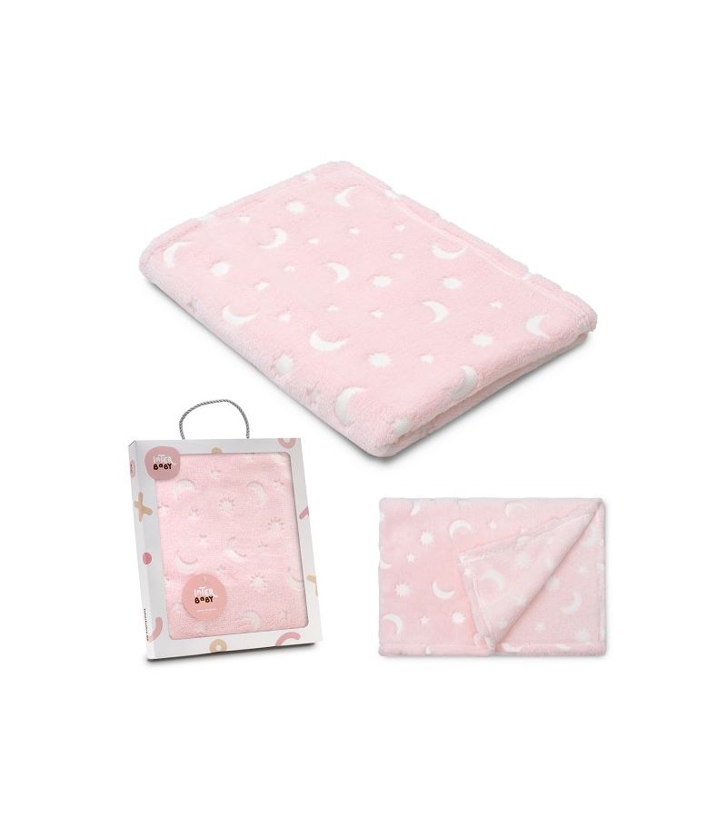 Interbaby Κουβέρτα Αγκαλιάς 80X110 Stars Pink