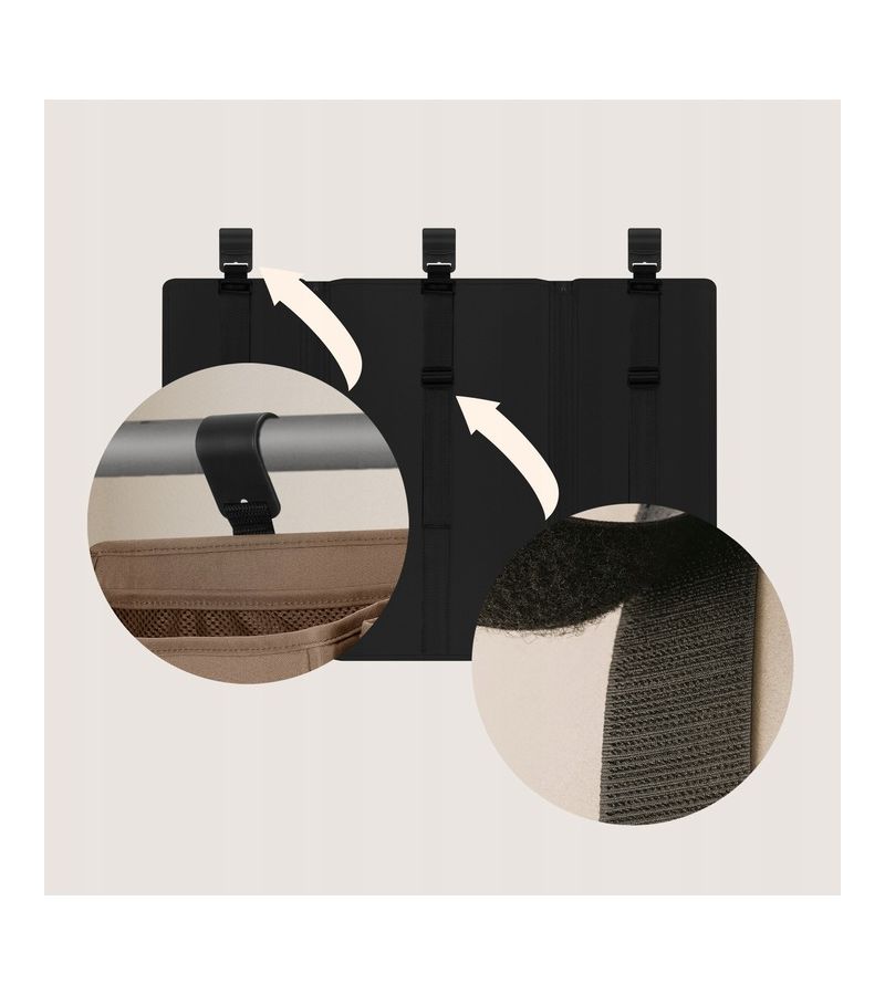 Lionelo Sidepocket Large Κρεμαστός Οργανωτής για κούνια/παρκοκρέβατο Black