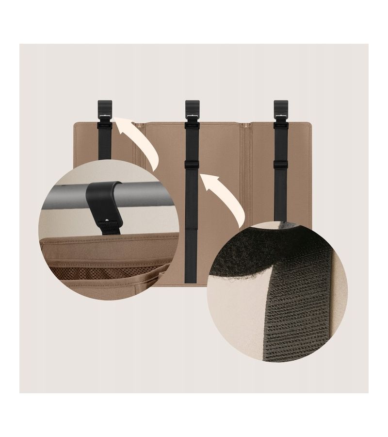 Lionelo Sidepocket Large Κρεμαστός Οργανωτής για κούνια/παρκοκρέβατο Beige